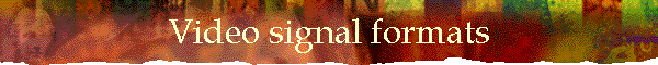 Video signal formats